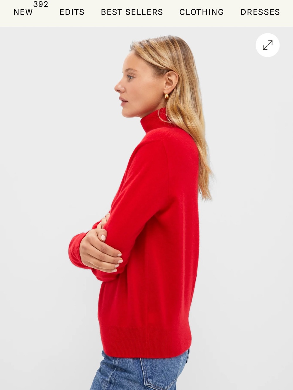 NWT Tuckernuck Martin Red Cashmere Turtleneck Sweater